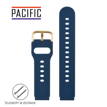 PASEK U01 - 5/G - GRANATOWY / ZŁOTY - 22MM