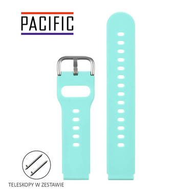 PASEK U01 - 20/S - MIĘTOWY / SREBRNY - 20MM