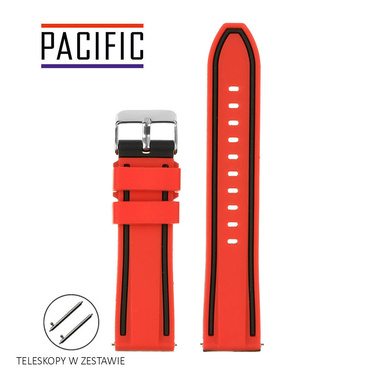 PASEK U14 - 6.1 - CZERWONY / CZARNY - 20MM