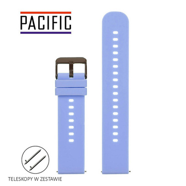 PASEK U27 - 24/BL - JASNY FIOLETOWY / CZARNY - 18mm