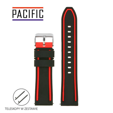 PASEK U14 - 1.6 - CZARNY / CZERWONY - 24MM