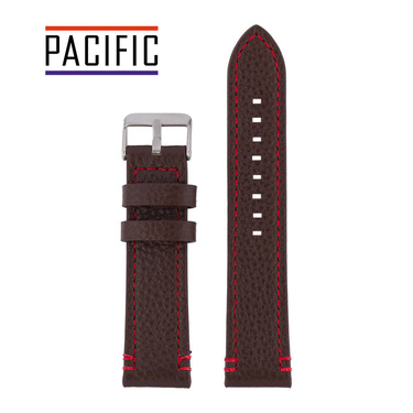 PACIFIC W112 - 2.6 - CIEMNY BRĄZ / CZERWONA NIĆ - 22mm