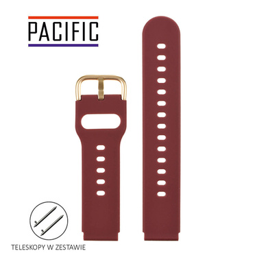 PASEK U01 - 18/G - FIOLETOWY / ZŁOTY - 20MM