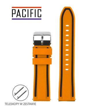 PASEK U14 - 12.1 - POMARAŃCZOWY / CZARNY - 20MM