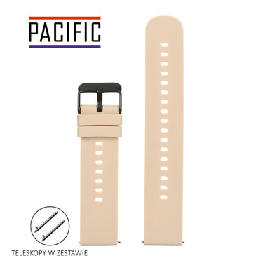 PASEK U27 - 23/G - KREMOWY / CZARNY - 18mm