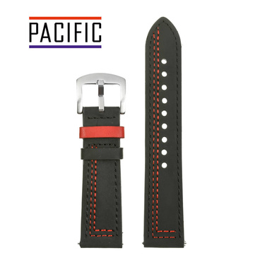 PACIFIC W73 - 1.6 - CZARNY / CZERWONA NIĆ - 22MM