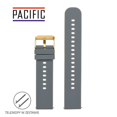 PASEK U27 - 7/G - CIEMNY SZARY / ZŁOTY - 20mm