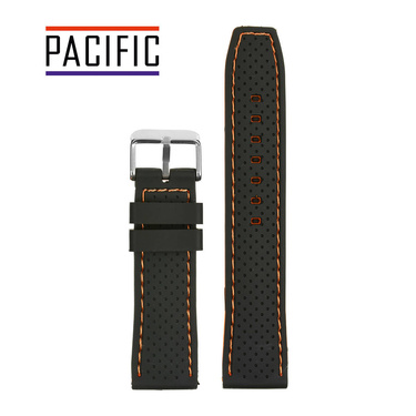 PASEK U17 - 1.12 - CZARNY / POMARAŃCZOWY - 24mm