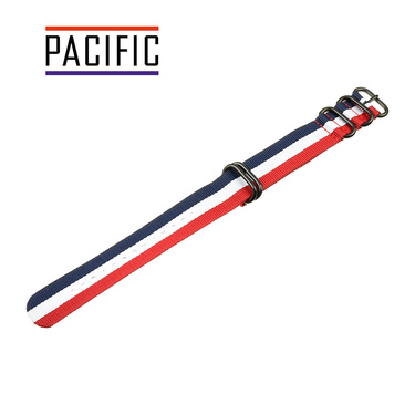 PASEK PARCIANY N01 - N93/B - WIELOKOLOROWY / CZARNY - 20MM