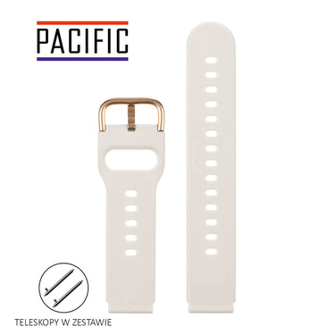 PASEK U01 - 17/RG - BEŻOWY / RÓŻOWY ZŁOTY - 22MM