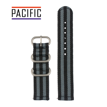 PASEK N02 - N95/SL - WIELOKOLOROWY / SREBRNY - 18MM