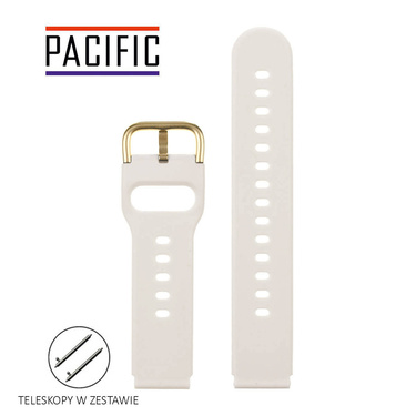 PASEK U01 - 17/G - BEŻOWY / ZŁOTY - 20MM