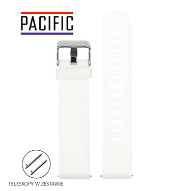 PASEK U15 - 22/S - BIAŁY / SREBRNY - 20MM