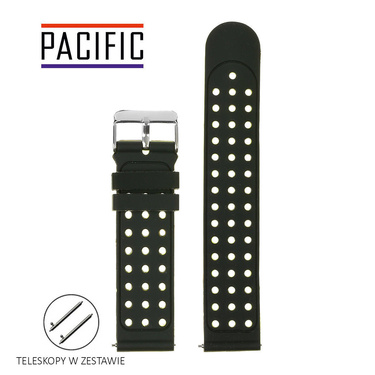 PASEK U12 - 1.11 - CZARNY / ZIELONY - 22MM