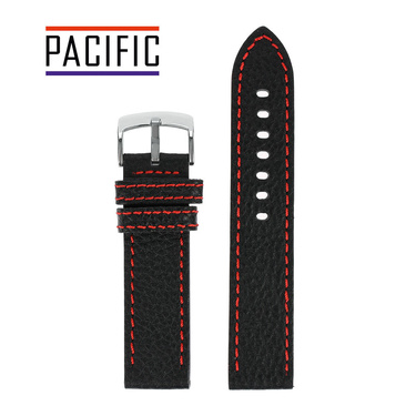 PACIFIC W22 - 1.6 - CZARNY / CZERWONA NIĆ - 22MM