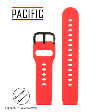 PASEK U01 - 6/B - CZERWONY / CZARNY - 22MM