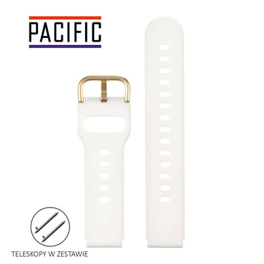 PASEK U01 - 22/G - BIAŁY / ZŁOTY - 20MM