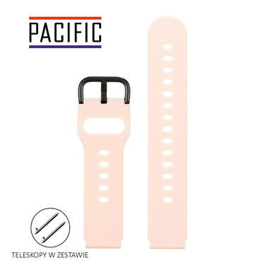 PASEK U01 - 13/B - JASNY RÓŻOWY / CZARNY - 18MM