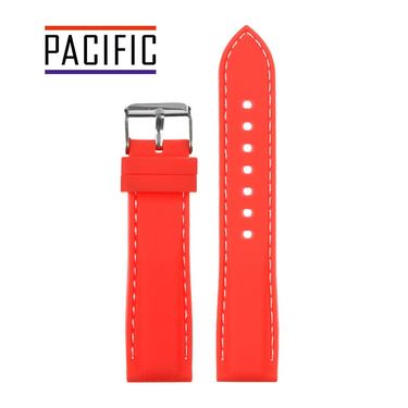 PASEK U20 - 6.22 - CZERWONY / BIAŁA NIĆ - 22mm