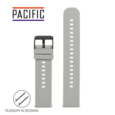 PASEK U27 - 32/BL - JASNY SZARY / CZARNY - 18mm