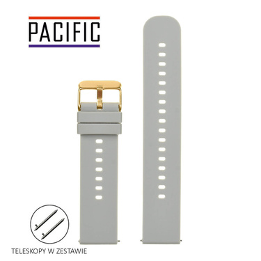 PASEK U27 - 32/G - JASNY SZARY / ZŁOTY - 20mm