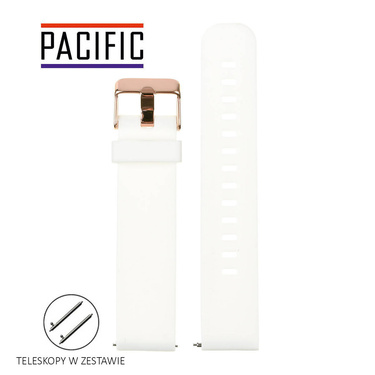 PASEK U15 - 22/RG - BIAŁY / RÓŻOWY ZŁOTY - 20MM