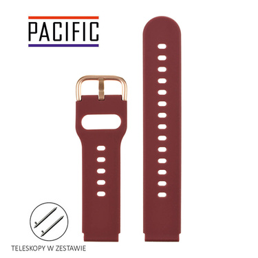 PASEK U01 - 18/RG - FIOLETOWY / RÓŻOWY ZŁOTY - 18MM